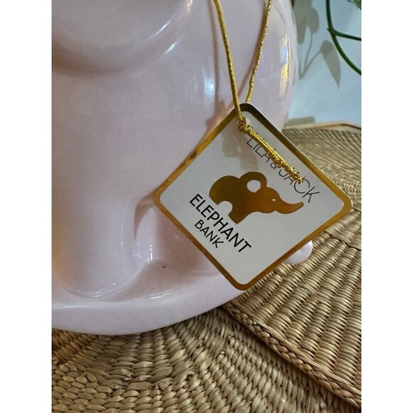 Lila & Jack Pink Ceramic Elephant Bank – Adorable & Functional - Picture 4 of 10